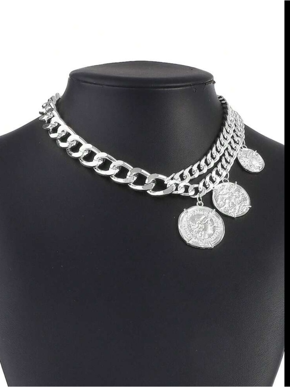Maison Empire Layered Coin Choker Necklace - Picture 3 of 5